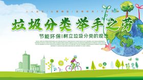垃圾分类回收创建卫生城市展板标语
