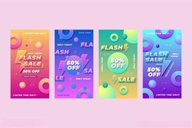 多彩创意促销海报设计