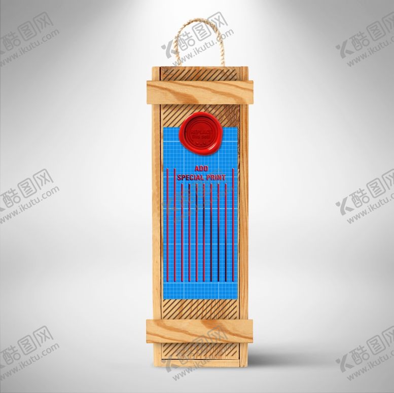 编号：48681609142305189064【酷图网】源文件下载-葡萄酒瓶子布袋子包装效果图样机