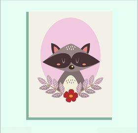 卡通动物童话图片插画