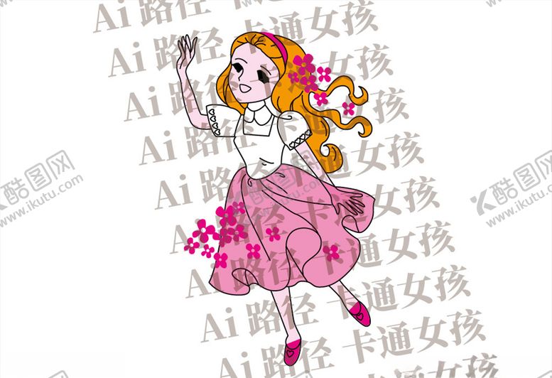 编号：25648909101234169508【酷图网】源文件下载-卡通矢量女孩
