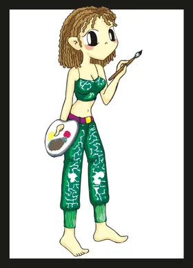 手绘卡通女孩动画
