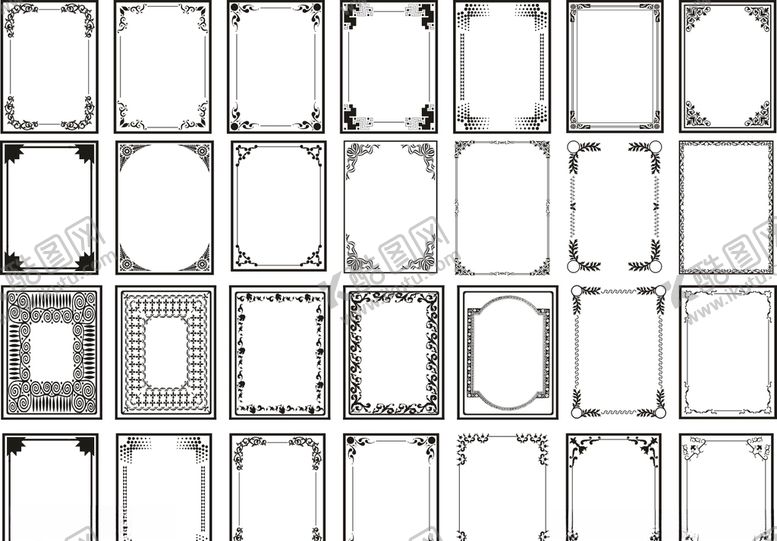 编号：78067109211754195595【酷图网】源文件下载-花纹边框
