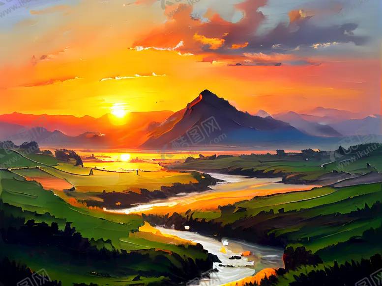 编号：73531411041417055633【酷图网】源文件下载-风景油画