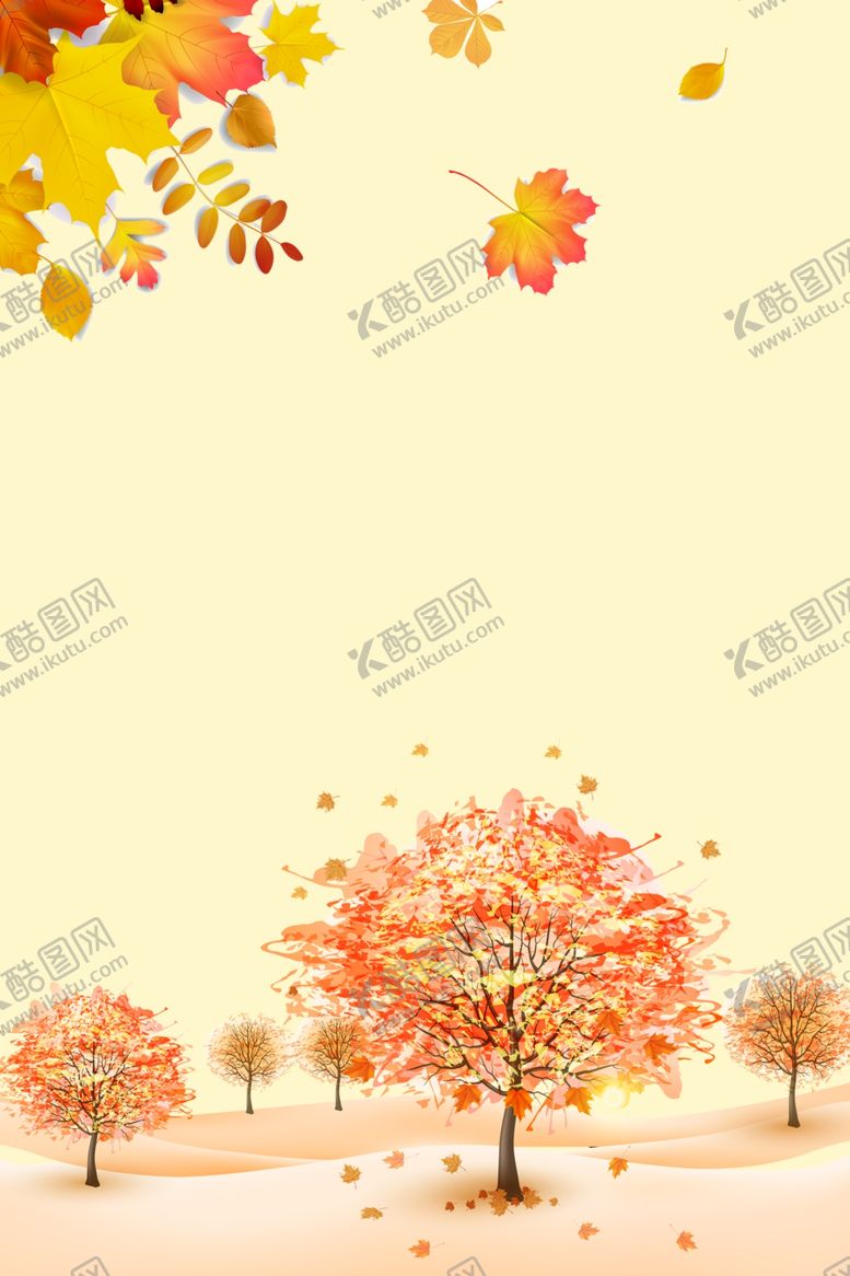 编号：76894707012143109336【酷图网】源文件下载-手绘秋天背景