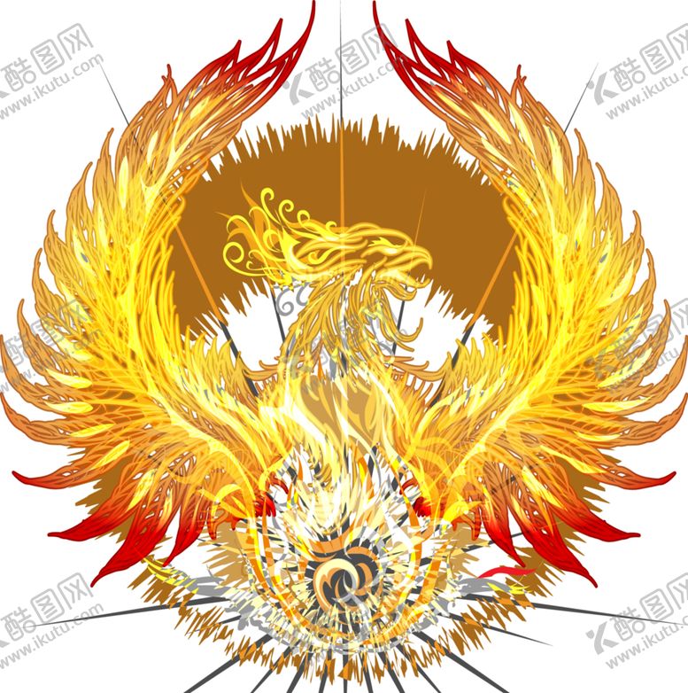 编号：20315804220805593716【酷图网】源文件下载-国潮凤凰插画