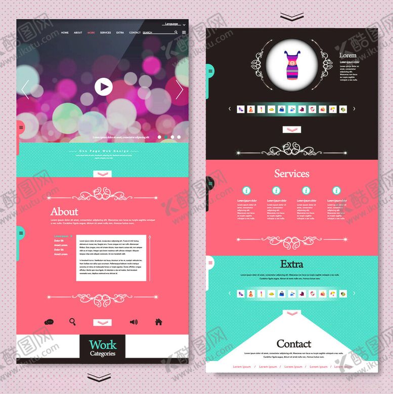 编号：20565104051132455179【酷图网】源文件下载-多彩手机应用界面设计展示