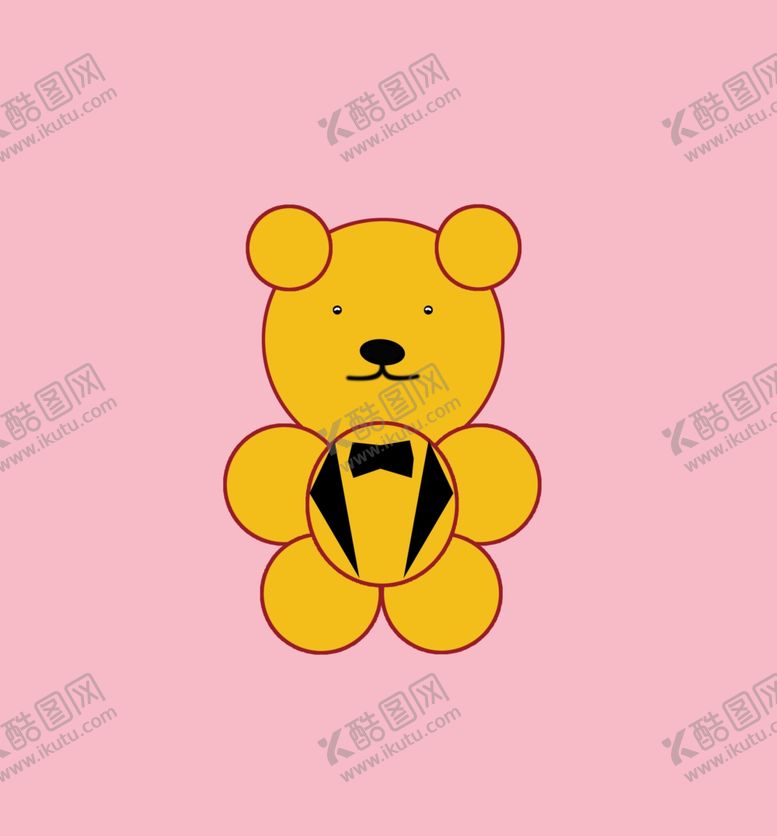 编号：51729305030531598130【酷图网】源文件下载-卡通小熊绅士