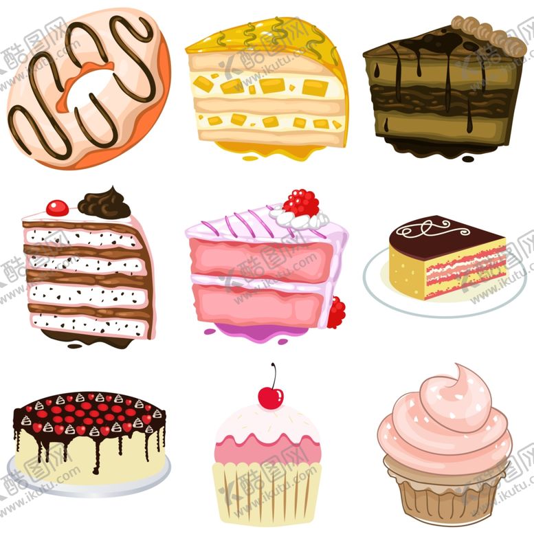 编号：24223809240647153285【酷图网】源文件下载-卡通蛋糕
