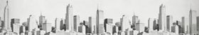 黑白城市天际线