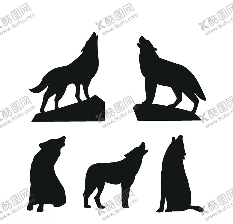 编号：22967305172305255597【酷图网】源文件下载-狼剪影