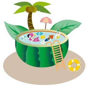夏天超市主题你好
