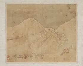 山水画中国元素国风景古