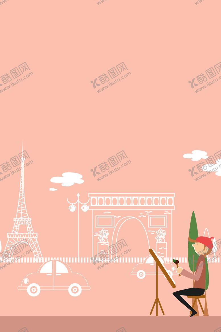 编号：69725009252204143702【酷图网】源文件下载-卡通手绘人物国外旅行旅游插画