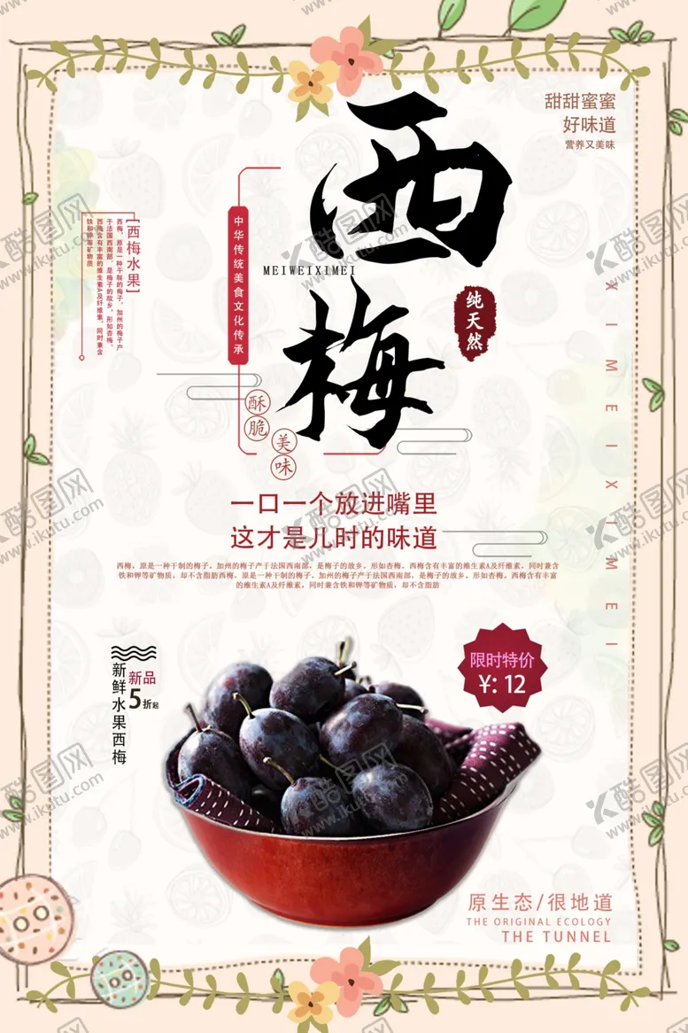 编号：45090107031336281889【酷图网】源文件下载-西梅