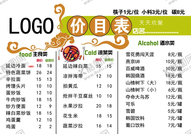 编号：09864209282351357189【酷图网】源文件下载-菜单设计
