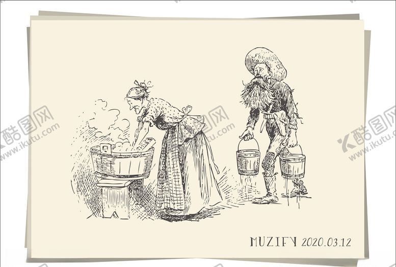 编号：75987209151221517938【酷图网】源文件下载-劳作的平民夫妻