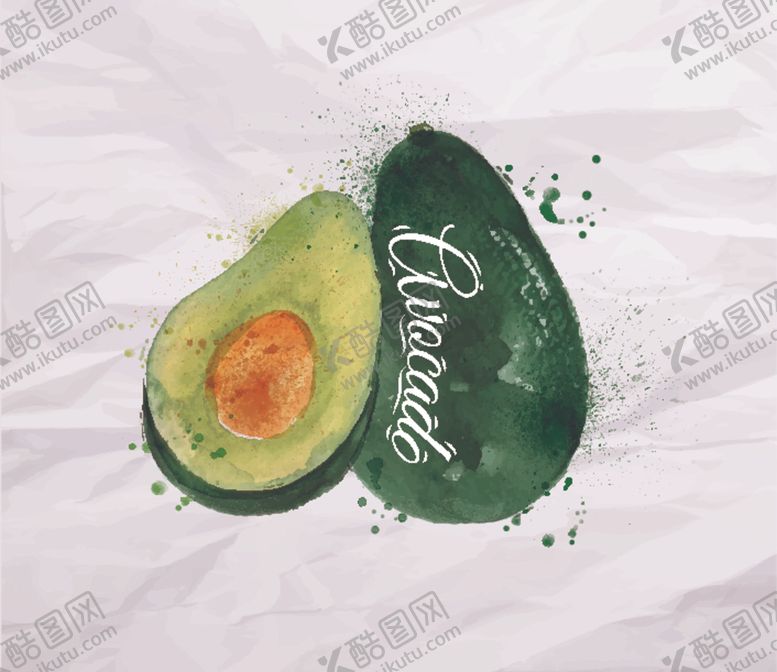 编号：26009110131547321722【酷图网】源文件下载-泼墨水彩水果插画