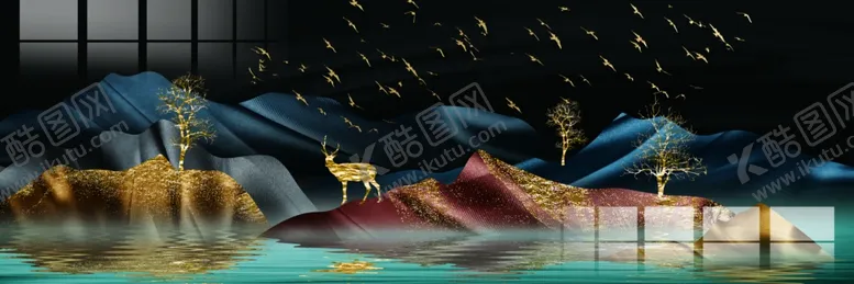 编号：46876605081800238195【酷图网】源文件下载-金色装饰画