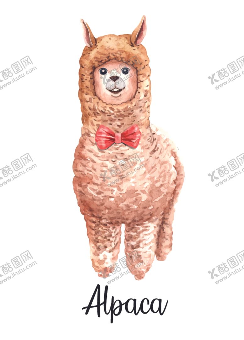 编号：77683510282105442094【酷图网】源文件下载-水彩动物