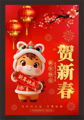 贺新春年宣传海报