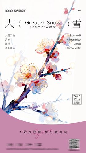 24节气大雪宣传海报