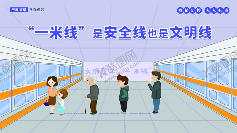 编号：94683010311158268886【酷图网】源文件下载-一米线是文明线也是安全线展板