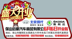 盛大开业车顶牌