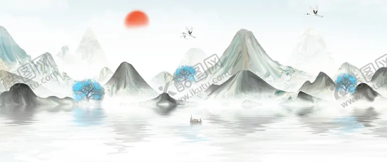 编号：63644202122305017961【酷图网】源文件下载-水墨山水画