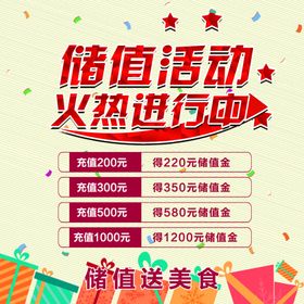 储值活动满减海报