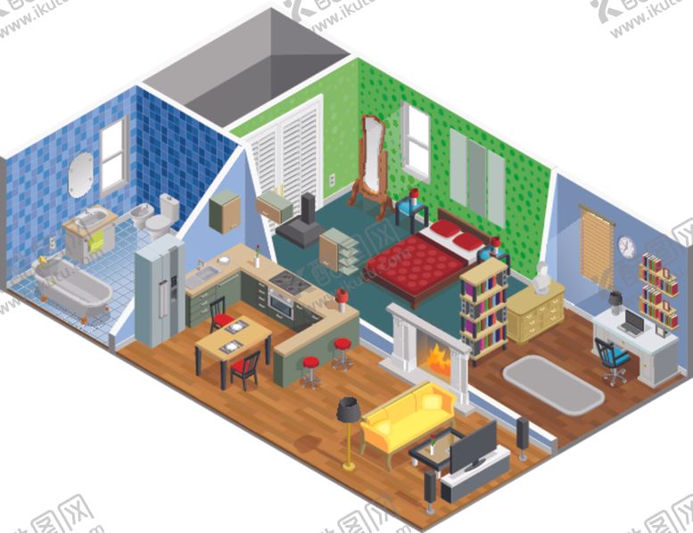 编号：41157209260859012583【酷图网】源文件下载-2.5d房间