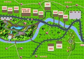 度假村平面布局规划设计示意图