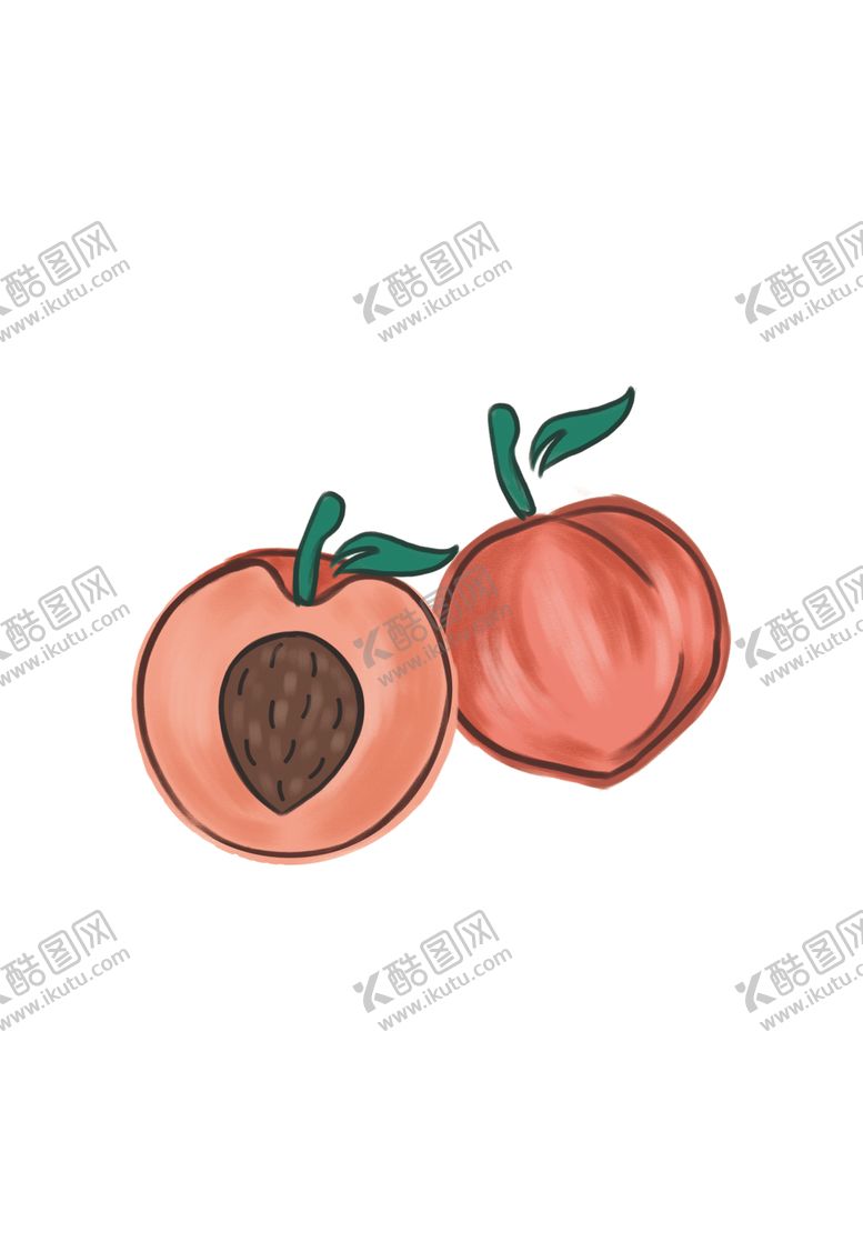 编号：26287205082344149916【酷图网】源文件下载-手绘桃子