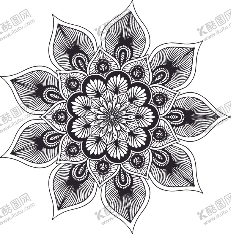 编号：30954709131752515301【酷图网】源文件下载-曼陀罗花纹