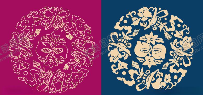 编号：91431609280748509065【酷图网】源文件下载-圆形底纹中国风矢量纹饰