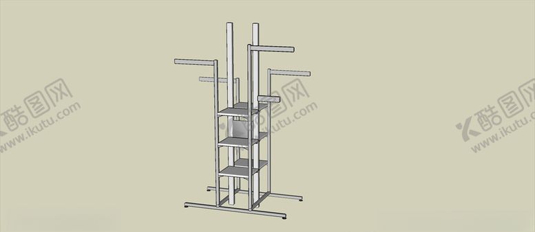 编号：95421309201519361209【酷图网】源文件下载-置物架衣架模型
