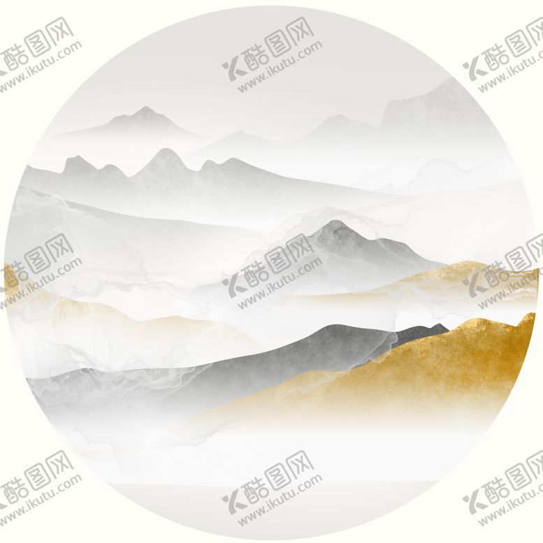 编号：18644906291255233456【酷图网】源文件下载-山水抽象画