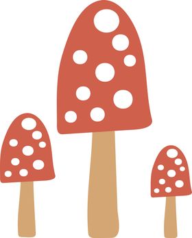 蘑菇儿童绘画治愈系彩绘