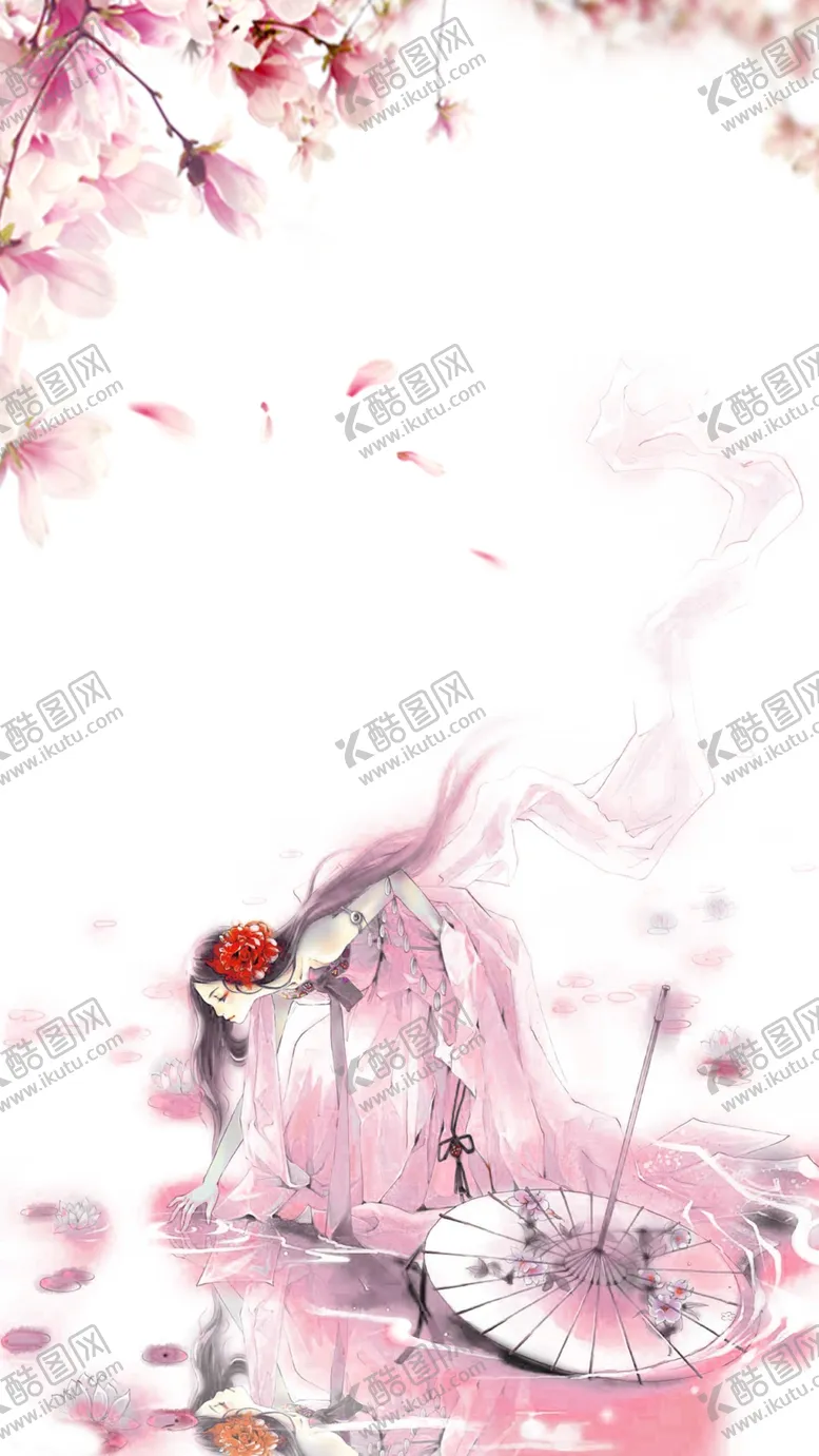 编号：78047001191332337978【酷图网】源文件下载-手绘粉色桃花海报设计图片