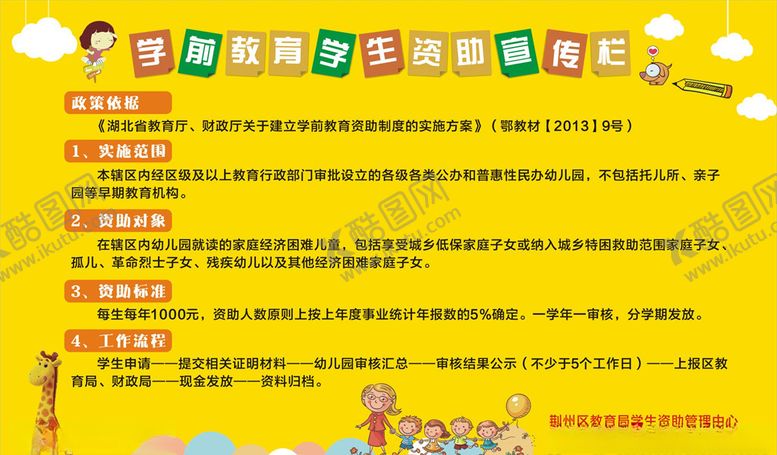 编号：80224610021100302418【酷图网】源文件下载-学前教育学生资助宣传栏