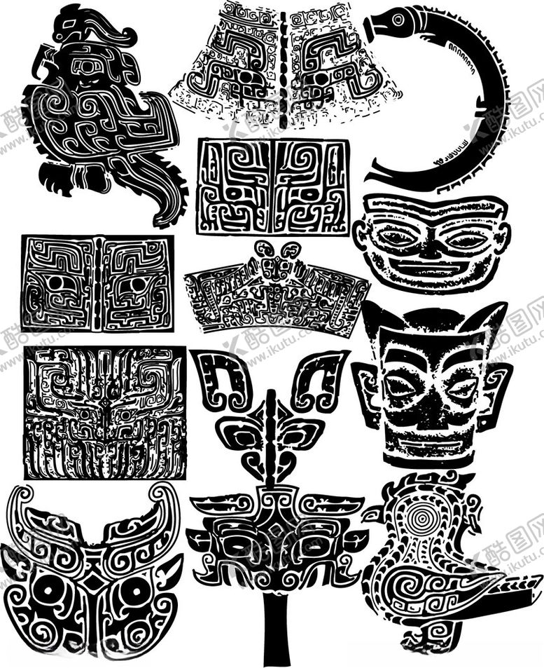 编号：59426104100116246664【酷图网】源文件下载-古代神秘图腾纹饰集合