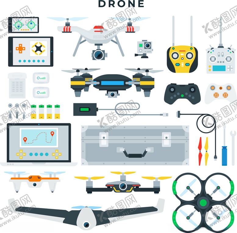 编号：28831311171700235765【酷图网】源文件下载-多样无人机及配套设备展示