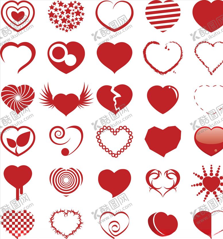编号：87148710301832046933【酷图网】源文件下载-矢量爱心心形图标