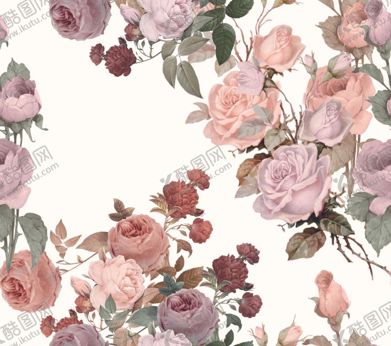 编号：72994811020617435947【酷图网】源文件下载-水彩花卉图案背景设计