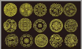 花纹图案传统图案圆形花纹