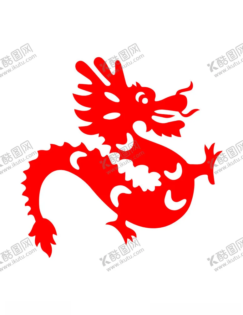 编号：17630102261146167543【酷图网】源文件下载-剪纸龙