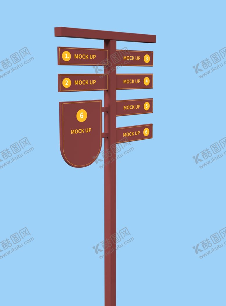 编号：48665207122223269324【酷图网】源文件下载-指路牌指向牌样机