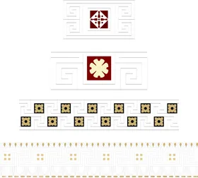 文化墙元素雕刻中国花纹古典花纹