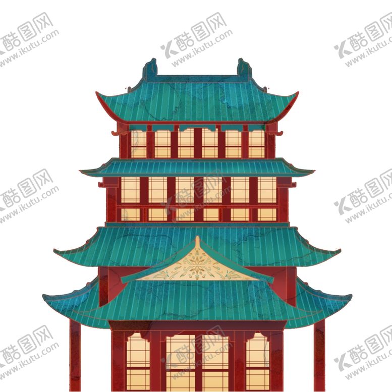 编号：38183204181234051400【酷图网】源文件下载-黄鹤楼古代塔元素