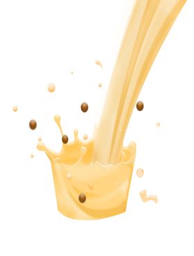 奶茶插画
